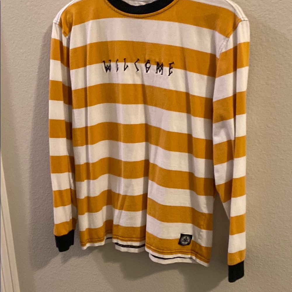 Striped Yellow and White Kids Shirt